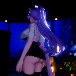 5_fingers animal_ears animal_tail ass jpeg jpg light-skinned_female light_skin long_hair pale-skinned_female pale_skin purple_hair tagme unity_(engine) vrchat vrchat_avatar vrchat_media yoobinz