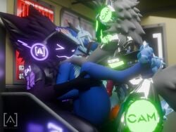 2025 3d_(artwork) anal anal_sex animal_genitalia animal_penis anthro anthro_on_anthro anthro_penetrated anthro_penetrating anthro_penetrating_anthro apollo_(malikproto) armor armored_belt artist_logo artist_name ball_tuft balls biped black_body black_fur black_hair black_hand black_hands black_penis_tip blender_(artwork) blue_body blue_fur blue_hair body_hair breastplate c.a.m. canid canine canine_genitalia canine_penis canis chest_fur chest_hair chest_tuft chrome chrome_body claws closed_eyes colored cybernetics digital_media_(artwork) digitigrade dragon english_description english_text erection fingers fluffy fluffy_ears fluffy_hair fluffy_neck_fur fluffy_tail fur furred_dragon furred_scalie genitals glistening glistening_body glowing glowing_body glowing_eyes green_body green_eyes grey_body grey_fur grey_hair group group_nudity group_sex hair halter hi_res horn interspecies jackal knot knotted_penis logo looking_pleasured machine male male/male male_(lore) male_penetrated male_penetrating male_penetrating_anthro male_penetrating_male malik_(malikproto) malikproto mammal metal metallic_body military multicolored_body multicolored_fur multicolored_hair multicolored_penis mythological_creature mythological_scalie mythology nardoragon neck_tuft nude nude_anthro nude_male on_lap open_mouth penetration penile penile_penetration penis penis_in_ass prosthetic protogen protogen_armor protogen_face protogen_visor protogenized public public_erection public_exposure public_nudity public_sex public_transportation purple_body purple_eyes purple_fur purple_hair rapid_transit robotic scalie screen screen_face sex signature sitting sitting_on_another sitting_on_lap smile soldier special_forces standing subway tail tail_tuft teeth teeth_showing text threesome tongue tongue_out trio trio_focus tuft vrchat_model warrior watermark yuri_chacal