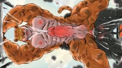 2025 anal anal_sex anthro ass balls big_penis blush bodily_fluids cum digital_drawing_(artwork) digital_media_(artwork) duo erection felid fur genital_fluids genitals humanoid kowloon7050 leopard male male/male male_penetrated male_penetrating male_penetrating_male mammal nipples nobody_(2025) nude pantherine penetration penile penis sex simple_background solo spots tail