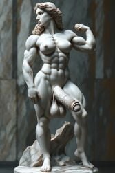 abs ai_generated ancient_greece armpits deity extreme_muscles futa_only futanari goddess greek_mythology lazza95 marble muscular muscular_futa penis solo statue