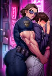 1boy 1boy1girl 1girls ai_generated ass big_ass big_breasts big_thighs breasts bust busty chest cop curvaceous curvy curvy_figure digital_media_(artwork) female height_difference hips hourglass_figure huge_ass huge_breasts huge_thighs large_ass large_breasts large_thighs light-skinned_female light_skin male male/female mature mature_female older_female original original_character original_characters police police_officer police_uniform policewoman sevenarts sevenverse shorter_male size_difference slim_waist smaller_male straight tall tall_female tall_girl taller_female taller_girl thesevenartsx thick thick_hips thick_legs thick_thighs thighs voluptuous waist wide_hips younger_male