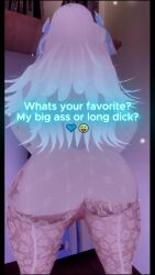 1futa 3d asking_for_it ass ass_bigger_than_head ass_focus back_view backsack balls big_ass big_penis bouncing_penis bubble_butt butt_jiggle facing_away fingers flaccid flaccid_penis futa_focus futa_only futanari hair_ribbon hakaivrc intersex light-skinned_futa long_hair penis penis_out ribbon ribbon_in_hair seducing seductive seductive_pose shaking_ass shorter_than_10_seconds shorter_than_30_seconds slapping_own_ass spankable_ass standing tagme thick_ass thick_legs thick_thighs vertical_video video vrchat white_hair