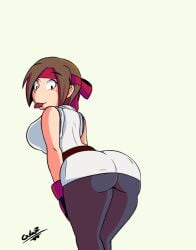 1girls animated ass_grab big_ass big_breasts bouncing_ass brown_hair busty busty_female clothed clothed_female fat_ass female female_focus from_behind gloves grabbing_ass hairband huge_ass jiggle karate_gi king_of_fighters large_breasts leg_up leggings light-skinned_female light_skin looking_at_viewer looking_back one_eye_closed pale_skin pants scrabble007 shoes showing_ass skirt skirt_lift smile smiley_face sneakers socks spandex spanking standing standing_on_one_leg thick thick_ass thick_thighs thighs tight_clothes tight_clothing tight_pants tongue tongue_out upskirt wink winking_at_viewer yoga_pants yuri_sakazaki