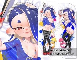 1girls dakimakura dakimakura_(medium) looking_at_viewer octoling octoling_girl pants shiver_(splatoon) solo splatoon splatoon_(series) splatoon_3