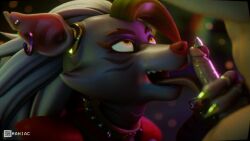 16:9 2025 3d_(artwork) animatronic anthro canid canine canis collar digital_media_(artwork) duo ear_piercing ear_ring fellatio female five_nights_at_freddy's five_nights_at_freddy's:_help_wanted five_nights_at_freddy's:_security_breach hi_res human machine male male/female mammal maniac_ed oral penile piercing ring_piercing robot roxanne_wolf roxanne_wolf_(mayosplash) scottgames sex spikes steel_wool_studios tongue widescreen wolf