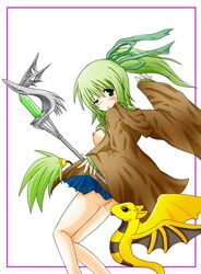 green_hair petit_dragon tagme wynn_the_wind_charmer yu-gi-oh!