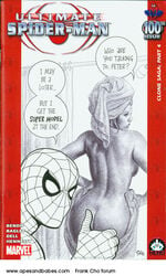 1boy 1boy1girl 1girls ass bragging breaking_the_fourth_wall female frank_cho human male male/female marvel marvel_comics mary_jane_watson monochrome peter_parker shower smooth_skin spider-man spider-man_(series) straight superhero tagme topless