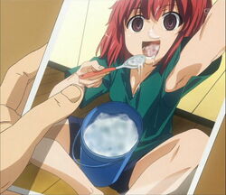 armpits clothing cum cum_eating cum_in_container cum_pool facial female gokkun kushieda_minori lowres photoshop toradora!