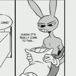 2023 animated anthro black_and_white bunny bunny_ears comic dialogue dry_humping edging english_text gloves humping_pillow jax_(the_amazing_digital_circus) male male_focus male_only mayonakuma metallicfox0 moaning moaning_in_pleasure null orgasm pillow pillow_humping show_accurate solo_male sound tagme text the_amazing_digital_circus video voice_acted