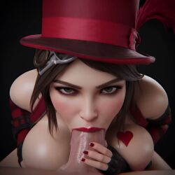 ai ai_generated big_breasts big_penis blowjob deepthroat gerend hat mad_moxxi short_shorts tagme tatoos video white_body