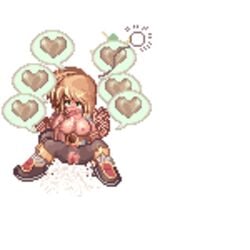 ahe_gao animated bounce breasts champion_(ragnarok_online) clothed fingering lowres masturbation naughty_face nipples orgasm pixel_art pussy ragnarok_online rolling_eyes sprite_art transparent_background