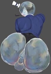1boy big_ass big_ass_(male) big_butt bubble bubble_(the_amazing_digital_circus) bubble_butt freeposers male male_only presenting presenting_hindquarters solo solo_male tadc the_amazing_digital_circus
