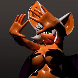 3d bat_ears bat_girl bat_wings big_breasts green_eyes hands_casting_shadow naked nottanj nude rouge_the_bat rouge_the_bat_(nottanj) shadow sonic_(series) sonic_adventure_2 sonic_the_hedgehog_(series) uncensored uncensored_breasts