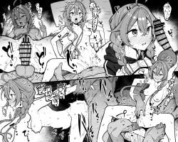 1boy ahe_gao ahoge blush braid breasts choker clenched_teeth crossed_bangs cum cum_in_pussy ejaculation female fingering looking_at_penis low_twin_braids moketa nervous nijisanji precum resisting restrained ribs sex sex_from_behind shishido_akari sitting sitting_on_lap sitting_on_person skinny small_breasts spiked_choker spikes straight teeth twin_braids v vaginal_penetration virtual_youtuber