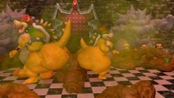 1girls 3d_(artwork) 4boys aged_up anthro ass balls belly big_belly big_butt bowser bowser_jr. breasts brick burial buried castle chair crown digital_media_(artwork) dirty dragon dragon_koopa fart father_(lore) feces feces_pile furniture furry furry_male genitals hand_on_pec headgear hi_res huge_butt human human_female human_male hyper_feces hyper_scat kanebrentkoopa king king_koopa koopa luigi male male/male mammal mario_(series) moobs mythological_creature mythological_scalie mythology nintendo nude overweight parent_(lore) pecs penis plumber pooping_on_floor pooping_together prince princess princess_peach relieved reptile royalty scalie scat scat_play sculpture slightly_chubby smelly son_(lore) source_filmmaker_(artwork) statue tecbuttlovefa thick_thighs throne tile tongue tongue_out turtle wall_(structure) wide_hips yellow_skin