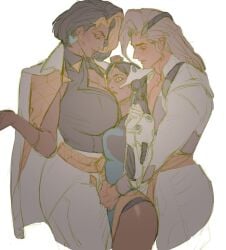 1boy 2girls ass big_ass big_breasts big_butt bisexual bisexual_female blush breasts cleavage clothed clothes clothing couple curvaceous curvaceous_body curvaceous_female curvaceous_figure curvaceous_hips curvy curvy_body curvy_female curvy_figure curvy_hips domina dominant_female dominant_male face_in_breasts fat_ass fat_butt female larger_female larger_male lifeweaver long_hair male older_female older_male overwatch overwatch_2 sandwiched short_hair shorter_female smaller_female submissive_female suggestive suggestive_gesture suggestive_look suggestive_pose symmetra taller_female taller_male thick_ass thick_butt threesome vaira_singhania vzivwinter younger_female