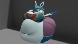 bbw big_ass big_breasts breasts bubble_butt cleavage eeveelution female furry glaceon huge_ass huge_breasts kingofthekabuto overweight pokemon pokemon_(species) queenofthekabuto ssbbw tagme thick_thighs wide_hips