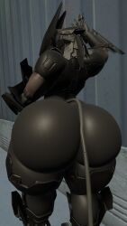 3d 3d_(artwork) ambiguous_gender anthro anthrofied ass_focus big_ass big_thighs black_body blade_wolf claws fagottini31 huge_ass huge_thighs machine metal_gear robot solo thick_thighs wide_hips