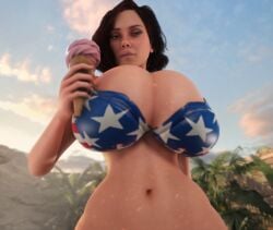 1girls 3d 3d_(artwork) 4th_of_july alternate_breast_size american_flag_bikini ass avengers big_ass big_breasts bikini bikini_bottom bikini_top black_widow_(marvel) breasts breasts_bigger_than_head bust busty cleavage curvaceous curvy curvy_figure female female_focus female_only female_solo from_below gigantic_breasts green_eyes hero heroine high_resolution highres hips hourglass_figure huge_ass huge_breasts human human_female human_only ice_cream large_ass large_breasts legs light-skinned_female light_skin looking_at_viewer looking_down looking_down_at_viewer marvel marvel_comics mature mature_female natasha_romanoff pool poolside red_hair slim_waist solo solo_female thick thick_hips thick_legs thick_thighs thighs top_heavy top_heavy_breasts vaako voluptuous wide_hips