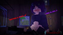 1boy 1girls 3d bedroom breasts clothed_female demon_boy erect_penis horns horny_female human_female humanoid_penis liza_(drispysik) mine-imator minecraft no_panties no_pants on_bed orgasm_face outside pointy_ears purple_hair riding supertwit tagme vaginal_penetration viktor_(supertwit) wet_pussy