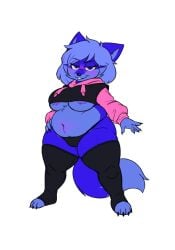 1girls big_breasts blueberry_inflation breasts female frisk_lk furry huge_breasts paggi_outfit tagme thick_thighs underboob wide_hips