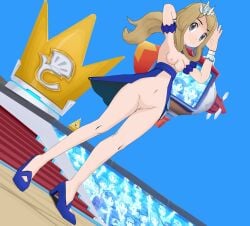 1girls alternate_costume breasts female high_heels official_alternate_costume partially_clothed pokemon pokemon_masters pokemon_masters_ex pokemon_xy serena_(champion)_(pokemon_masters) serena_(pokemon) serena_(pokemon_games) setoedits solo tiara