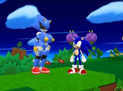 1boy 1girls 3d 3d_(artwork) athletic_female belly big_breasts breasts female flirting flirting_look male metal_sonic metal_sonique mmd nude_female outdoors outside pussy robot_girl sega shocked_expression shocked_male snively2020 sonic_(series) sonic_lost_world sonic_team sonic_the_hedgehog sonic_the_hedgehog_(series) vagina yellow_nipples