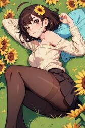 ai_generated kikimaki pantyhose sunflower virtual_youtuber vtuber