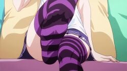 1boy 1girls footjob footjob_with_legwear okusama_ga_seito_kaichou! tagme thighhighs