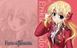 blonde_hair bow cum eyes female fortune_arterial highres sendou_erika wallpaper