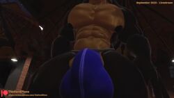 3d animated arokh_(arokh1) asmr blue_jockstrap brick_wall bulge bulge_physics bulge_swinging camera_pov camera_view english_voice_acting golden_abs golden_pecs mp4 night_time penis_inside_jockstarp sexy_voice sound sound_warning tagme thehardplace2 video voice_acted