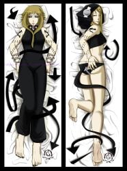 adult_swim breasts dakimakura dakimakura_design feet medusa_gorgon milf painted_toenails snake soles soul_eater tattoo tattoos toonami witch yellow_hair