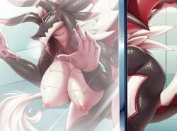 2d absurd_res anthro anthro_female anthro_focus anthrofied big_breasts big_hips big_tail black_body black_scales breasts breasts_bigger_than_head completely_naked completely_naked_female completely_nude completely_nude_female curvy curvy_body curvy_female dragon dragon_girl dragon_horns dragon_tail dragonmaid_series_(yu-gi-oh!) dragonmaid_sheou female female_anthro female_focus hi_res highres horns hourglass_figure huge_breasts konami large_breasts maid massive_breasts milf mleonheart mommy multicolored_body naked naked_female nipple nude nude_female pov scales scalie scalie_female shiny_breasts shiny_legs tail thick thick_thighs thighs two_tone_body two_tone_scales voluptuous voluptuous_female wings yu-gi-oh!