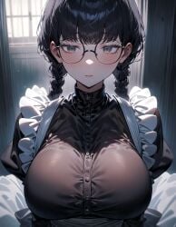 ai_generated black_lagoon female glasses maid maid_uniform roberta_cisneros rtxfus