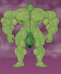 beast_boy beast_boy_(teen_titans) flaccid gay hyper_muscles male_only muscle muscle_growth muscles muscular muscular_male musk nude solo solo_male sweat sweating teen_titans