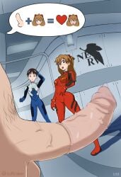 asuka_langley_sohryu female light-skinned_female light_skin male male/female neon_genesis_evangelion neopn_genesis_evangelion plugsuit small_breasts