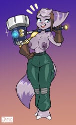 anthro edit female furry jamoart ratchet_and_clank rivet_(ratchet_and_clank) solo third-party_edit