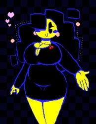 1girls 2026 breasts dexa_entertain female female_only oc original_character pac-man_(series) pac_maze_woman_(dexa_entertain) thighs