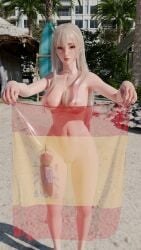 beach big_breasts blonde_female blonde_hair kitagawa_marin marin_kitagawa my_dress_up_darling noctryanim nude sono_bisque_doll_wa_koi_wo_suru sound tagme video