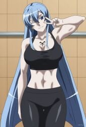 1girl 1girls ai_generated akame_ga_kill! anime breasts curvy curvy_female curvy_figure esdeath eyes female fit hair nsfw stickyai tits voluptuous