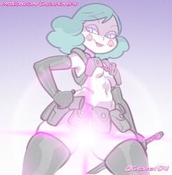 almost_naked almost_nude barely_clothed barely_covered barely_covered_breasts barely_covered_crotch chickpea eclipsa_butterfly gun_holster gun_holsters knife lipstick long_boots long_gloves milf nudist_beach_uniform pale-skinned_female pale_skin pale_skinned_female short_hair star_vs_the_forces_of_evil thigh_boots