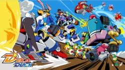 aiko_(dekaduck) aiko_rosewood anthro avian bent_over big_feet breasts butt dekaduck dekaduck_(game) duck future gloves handcuffs hover_bike hoverbike hovering huge_hands lagomorph lagomorph_humanoid leotard police_uniform rabbit robot robot_humanoid sfw tail video_games