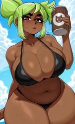 ai_generated beach big_ass big_breasts bikini brawl_stars chubby chubby_female fat_butt huge_ass huge_breasts mandy_(brawl_stars) wide_hips