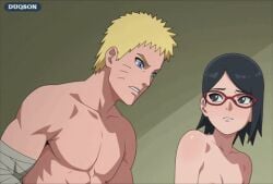 1boy 1girls animated boruto:_naruto_next_generations duqson naruto naruto_(series) nude sarada_uchiha uzumaki_naruto