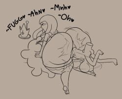 adventure_time ahegao all_fours anus_outline ass ass_focus disembodied_limb fucked_from_behind fucked_silly fucking fucking_pussy lewdydoodls oc on_all_fours original_character princess_bubblegum straight straight_sex thick_ass thick_thighs tongue tongue_out vaginal vaginal_penetration vaginal_sex