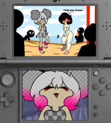 3ds areolae bell_(elebrruno) boobs breasts elebrruno embarrassed embarrassed_nude_female enf female naked naked_female nintendo_3ds nipples nude nude_female tagme tits