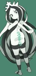 ass big_ass big_breasts blush breasts convenient_censoring female gashi-gashi looking_at_viewer looking_back naked presenting_pussy pussy starbucks_siren starbucks_siren_(gashi-gashi_redesign) stretching tagme thick_thighs