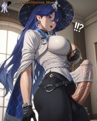 !? 1futa 1futanari 1girl 1girls adult adult_female ai_generated big_breasts big_cock big_dick big_penis black_gloves black_headwear blue_hair boobs breasts bulge_through_clothing bust busty busty_female busty_girl cock dick dickgirl earrings erect_penis erection female futa futanari girl gloves hair_between_eyes hat huge_cock huge_penis jacket jewelry kuro_games large_breasts light-skinned_female light_skin long_hair long_penis looking_down lucilla_(wuthering_waves) machine_muse mature mature_body mature_female mouth_open open_mouth penis penis_bulge penis_under_clothes penis_under_shirt purple_eyes sexy sexy_body solo tits trans trans_woman uncensored veiny_penis watermark white_jacket wuthering_waves