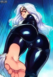 1girl 1girls ai_assisted ai_generated black_cat_(marvel) black_cat_(marvel_rivals) feet feet_fetish feet_focus feet_up foot foot_fetish foot_focus marvel marvel_comics marvel_rivals nay_juno sexy sexy_pose