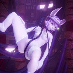 3d_(artwork) absurd_res anthro blender_(artwork) buckteeth cybernetic_arm cybernetic_eye cybernetic_leg cybernetic_limb cybernetics cyberpunk digital_media_(artwork) female fog foggy_background hi_res lagomorph leporid lying machine mammal mokson on_back rabbit scut_tail short_tail solo tail teeth wire